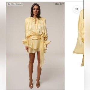 JLUXLABEL Yellow Mini Dress
